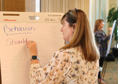 Attendee participating in an interactive session